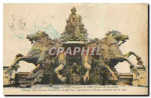Cartes postales Lyon La Fontaine Bartholdi