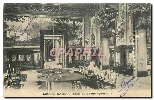 Cartes postales Monte Carlo Salle du Trente Quarante