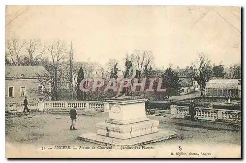 Ansichtskarte AK Angers Statue de Chevreul Jardins des Plantes