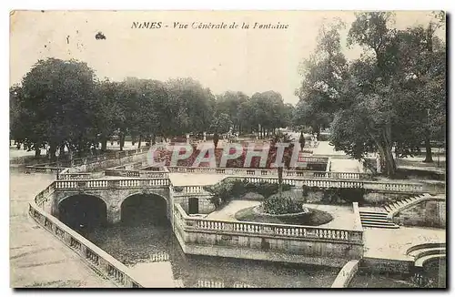 Ansichtskarte AK Nimes Vue Generale de la Fontaine