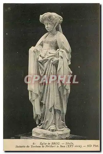 Cartes postales Eglise de Brou Statuette du Tombeau de Philibert le Beau