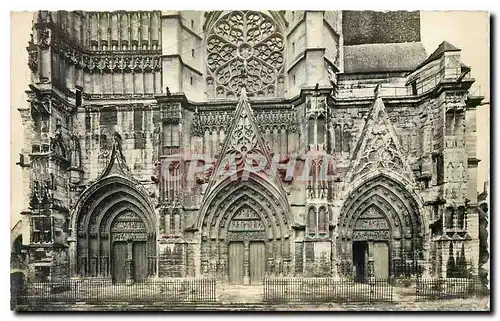 Ansichtskarte AK Meaux Saine et Marne La cathedrale Portail Occidental