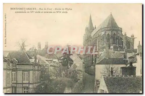 Ansichtskarte AK Montfort l'Amaury Rue du Four Abside de l'Eglise