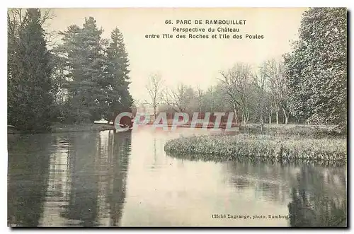 Cartes postales Parc de Rambouillet Perspective du Chateau entre l