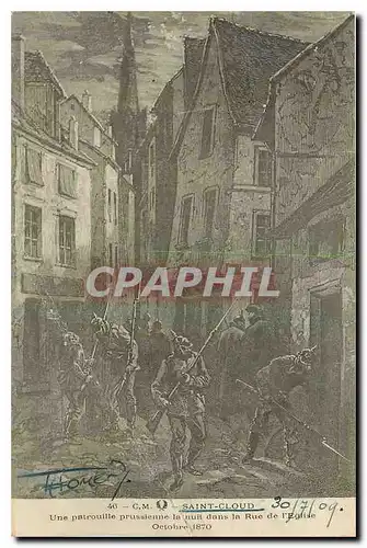 Cartes postales Saint Cloud La Rue de l'Eglise