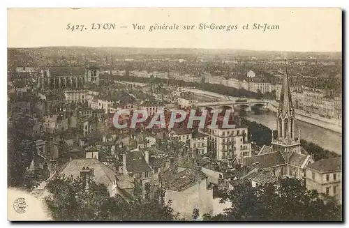 Cartes postales Lyon Vue generale sur St Georges et St Jean