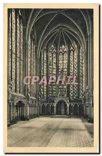 Cartes postales Paris La sainte Chapelle Chapelle haute Nef vue de l'Entree