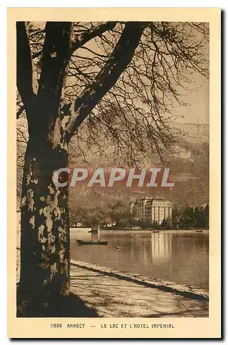 Ansichtskarte AK Annecy Le Lac et l'Hotel Imperial