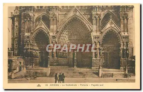 Ansichtskarte AK Amiens La Cathedrale Portails Facade sud