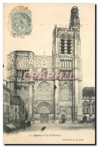 Cartes postales Sens La Cathedrale