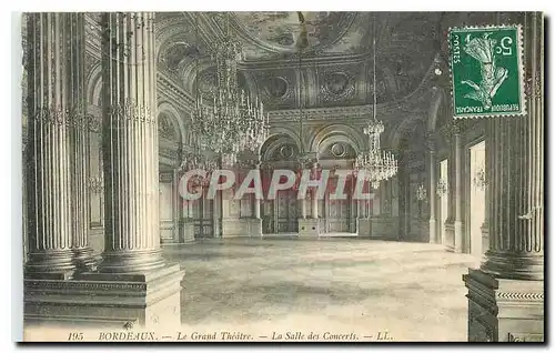 Cartes postales Bordeaux Le Grand Theatre La Salle des Concerts