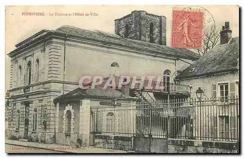 Cartes postales Pithiviers Le Theatre et l'Hotel de Ville