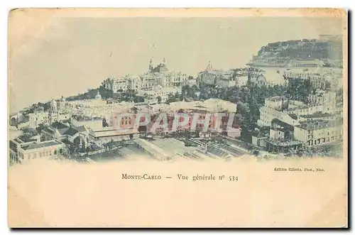 Cartes postales Monte Carlo Vue generale