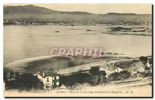 Cartes postales Hendaye B P La Baie Fuenterrabia Espagne