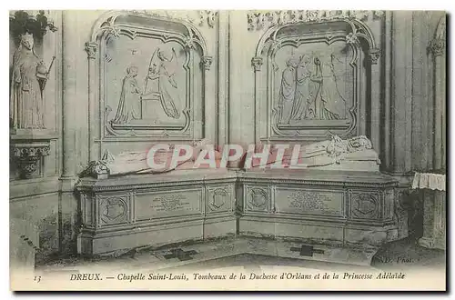 Ansichtskarte AK Dreux Chapelle Saint Louis Tombeaux de la Duchesse d'Orleans et de la Princesse Adelaide