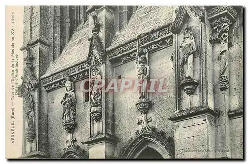 Ansichtskarte AK Verneuil Eure Tour de l'Eglise de la Madeleine Details d'Architecture