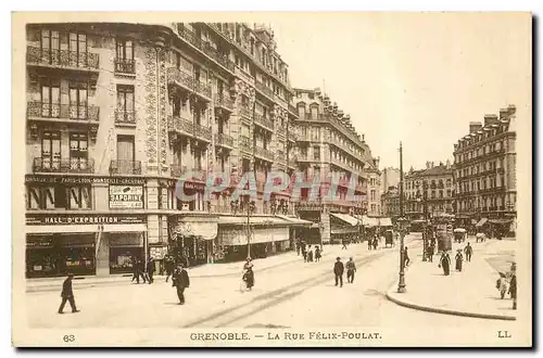 Cartes postales Grenoble La Rue Felix Poulat