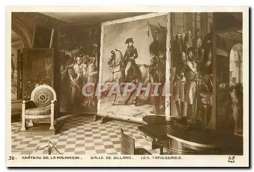 Cartes postales Chateau de la Malmaison Salle de Billard Les Tapisseries