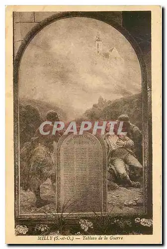 Cartes postales Milly S et O Tableau de la Guerre