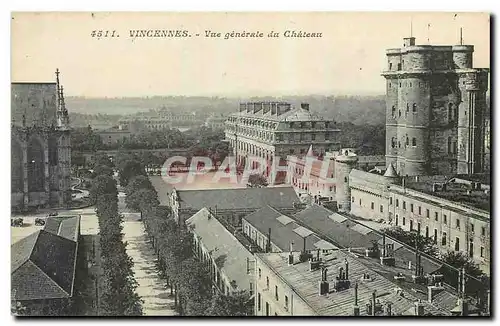 Cartes postales Vincennes Vue generale du Chateau