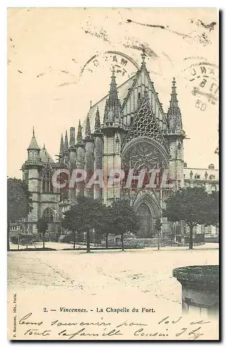 Cartes postales Vincennes La Chapelle du Fort