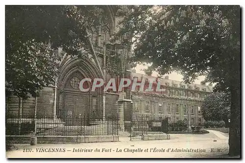 Ansichtskarte AK Vincennes Interieur du Fort La Chapelle et l'Ecole d'Administration