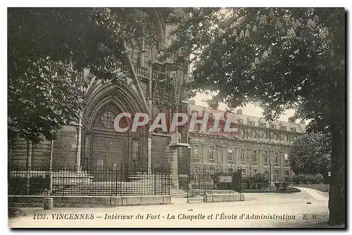 Cartes postales Vincennes Interieur du Fort La Chapelle et l'Ecole d'Administration