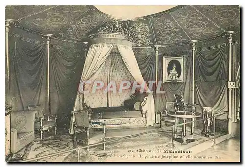 Cartes postales Chateau de la Malmaison Chambre a coucher de l'Imperatrice Josephine ou elle mouruit