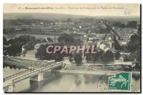 Cartes postales Beaumont sur Oise S et O Panorama de Persan pris de l'Eglise de Beaumont
