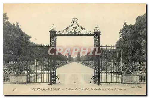 Cartes postales Boissy Saint Leger Chateau de Gros Bois la Grille de la Cour d'Honneur
