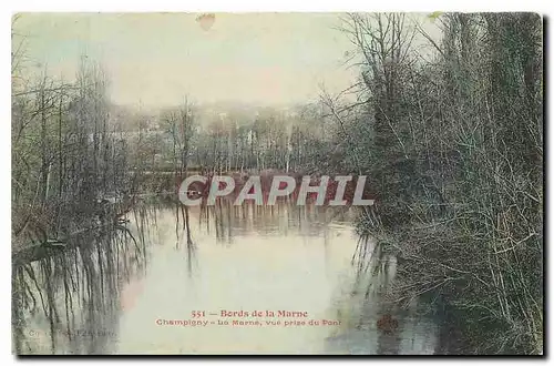 Cartes postales Bords de la Marne Champigny Le Marne vue prise du Pont