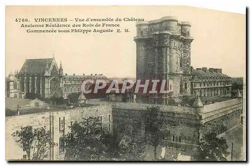 Ansichtskarte AK Vincennes Vue d'ensemble du Chateau Ancienne Residence des Rois de France Commencee sous Philipp