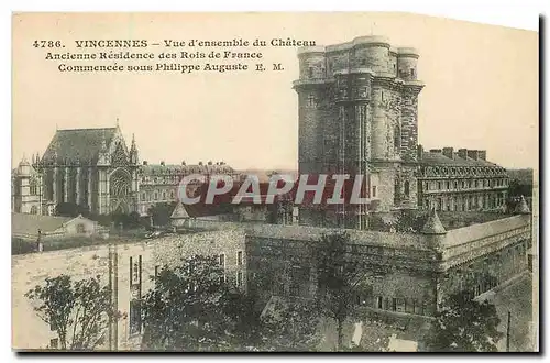 Cartes postales Vincennes Vue d'ensemble du Chateau Ancienne Residence des Rois de France Commencee sous Philipp