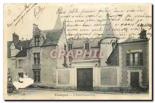 Cartes postales Etampes l'Hotel Saint Yon