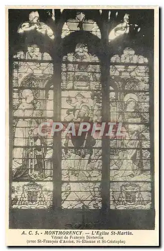 Cartes postales Montmorency L'Eglise St Martin Vitrail de Francois Dinteville