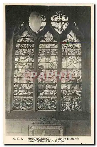 Cartes postales Montmorency l'Eglise St Martin Vitrail d'Henry II de Bourbon