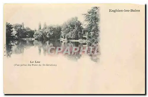 Ansichtskarte AK Enghien les Bains Le Lac Vue prise du Pont de St Gratien