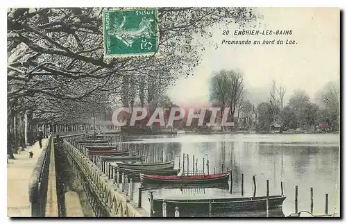 Ansichtskarte AK Enghien les Bains Promenade au bord du Lac