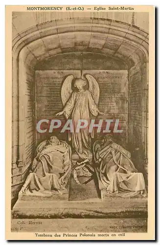 Cartes postales Tombeau des Princes Polonais morts en exil Montmorency Eglise Saint Martin