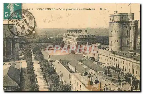 Cartes postales Vincennes Vue generale du Chateau