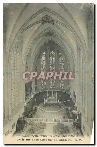 Cartes postales Vincennes Le vieux Fort Interieur de la Chapelle du Chateau