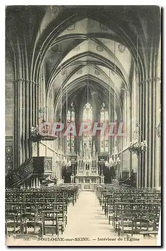 Ansichtskarte AK Boulogne sur Seine Interieur de l'Eglise