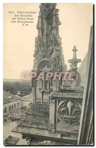 Ansichtskarte AK Vincennes La Chapelle du Vieux Fort Les Sculptures