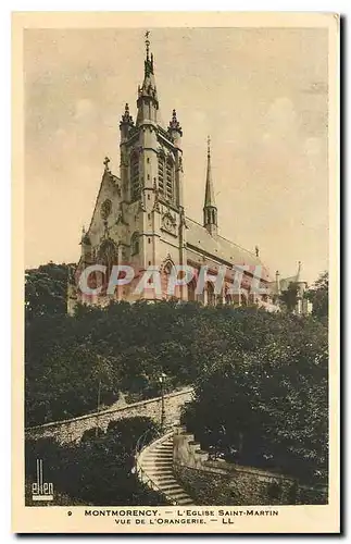 Cartes postales Montmorency l'Eglise Saint Martin vue de l'Orangerie