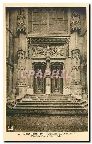 Cartes postales Montmorency l'Eglise Saint Martin Portail Principal