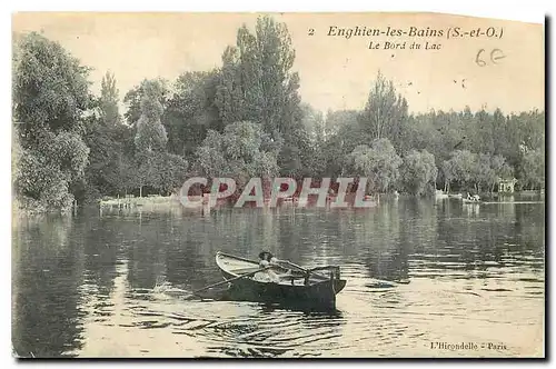 Ansichtskarte AK Enghien les Bains S et O Le Bord du Lac