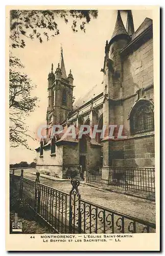 Cartes postales Montmorency l'Eglise Saint Martin Le Beffroi et les Sacristies