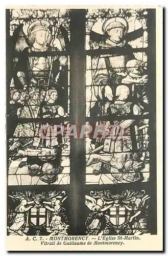 Cartes postales Montmorency l'Eglise St Martin Vitrail de Guillaume de Montmorency