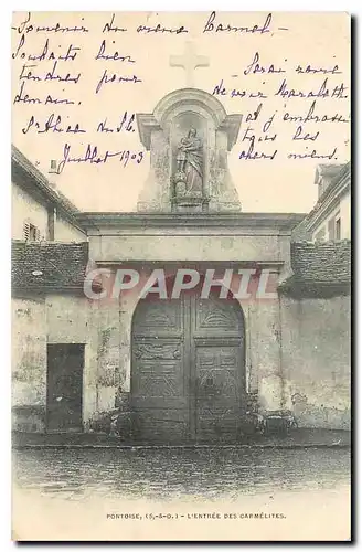 Cartes postales Pontoise S et O l'Entree des Carmelites