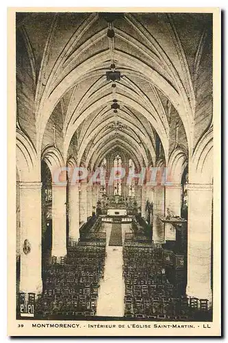 Cartes postales Montmorency Interieur de l'Eglise Saint Martin